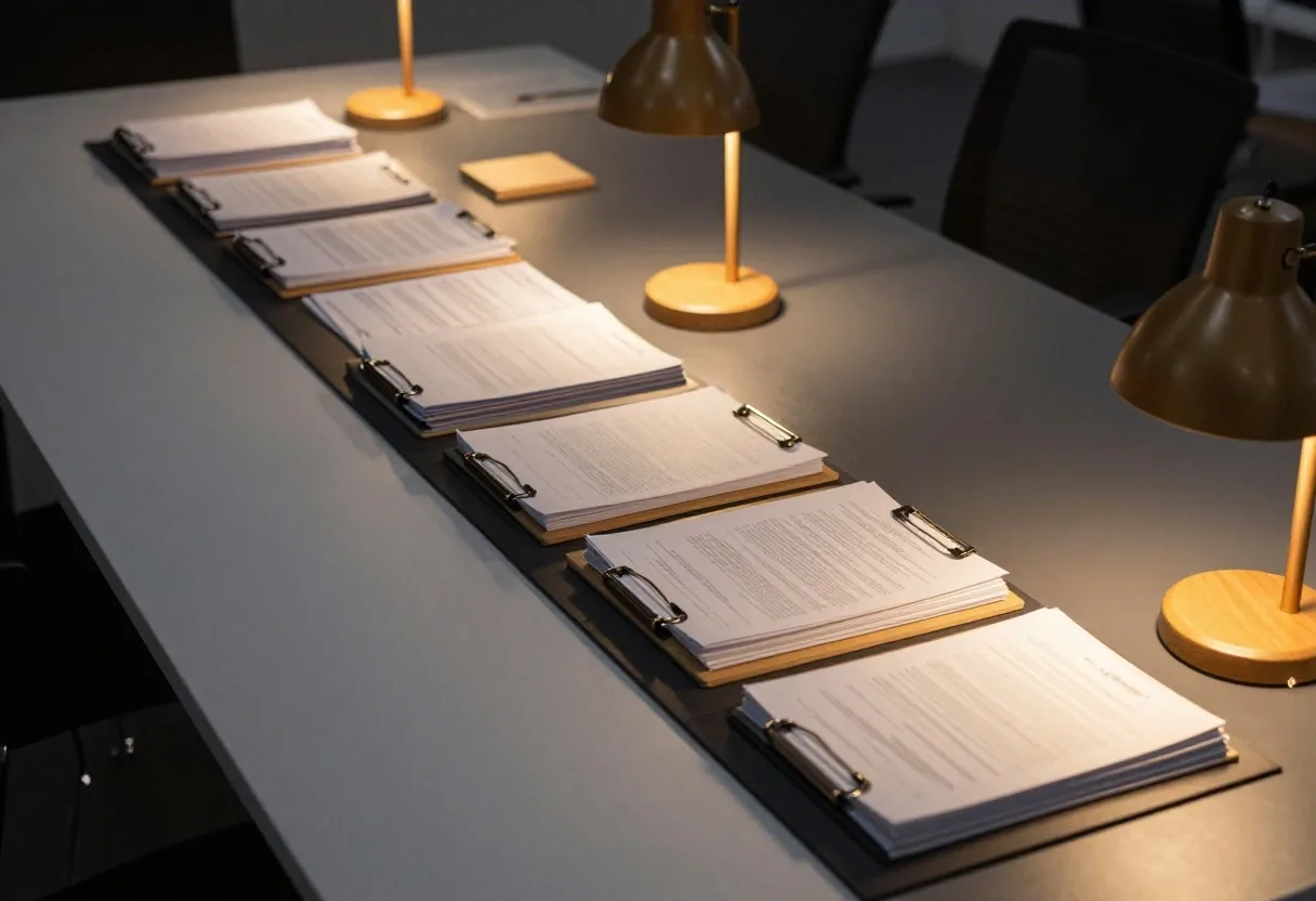 A content audit workspace with organized article drafts